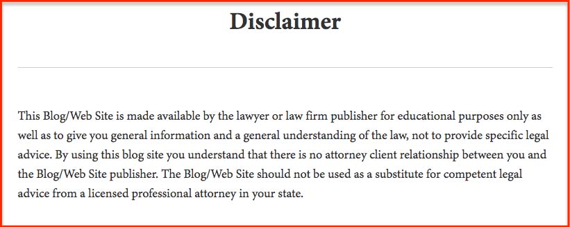 legal disclaimer for business plan