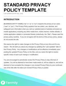 Free Privacy Policy Templates | Website, Mobile, FB App | Termly