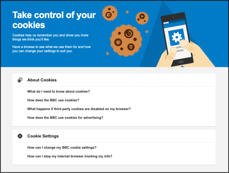 BBC cookie policy