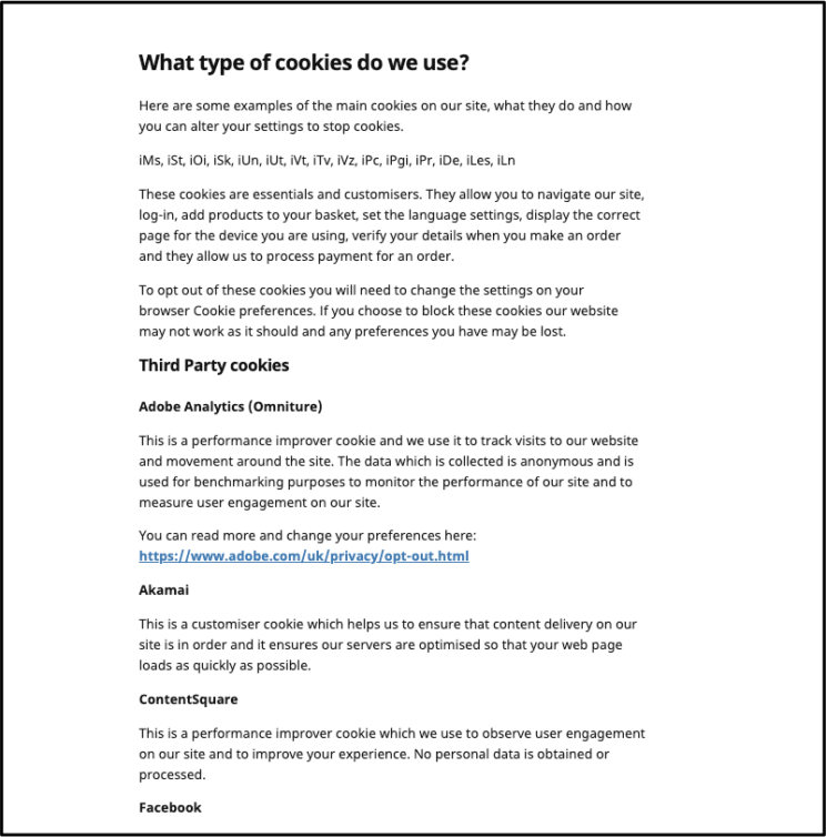 ikea cookie policy