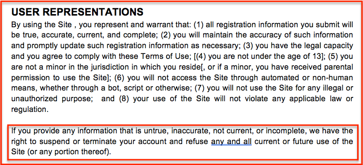 Terms And Conditions For Website