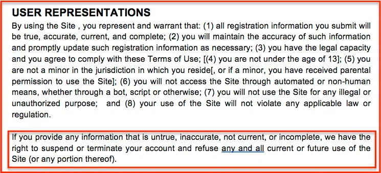 Terms And Conditions For Website
