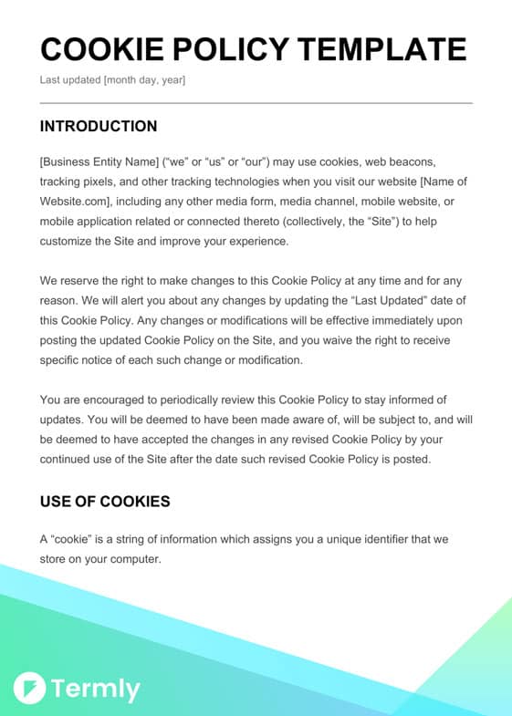 Free Sample Cookie Policy Template Writing Guide Termly