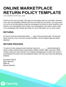 policy return template sample marketplace termly templates guide