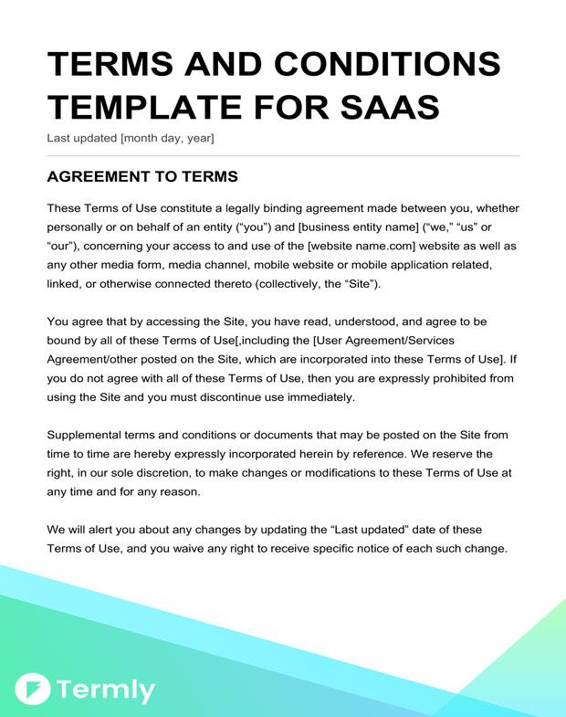 Free Terms And Conditions Templates Downloadable Samples Termly