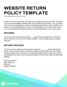 Return Policy Templates & Examples | Free To Download | Termly