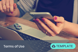 Person browsing terms of use on a phone