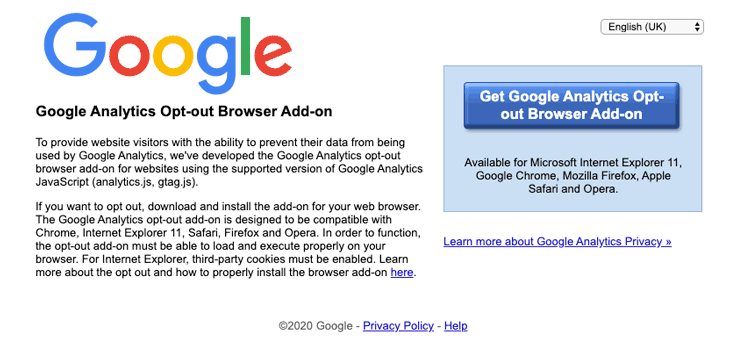 google analytics privacy policy free