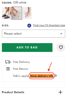 ASOS-product-page-shipping-policy