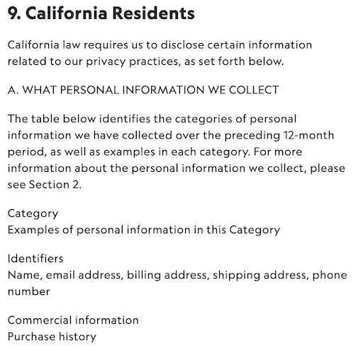 Allbirds-Shopify-site-privacy-policy-Consumers-Privacy-Rights