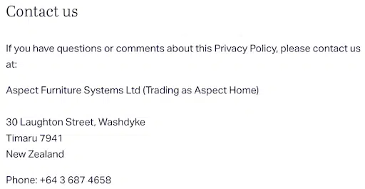Aspect-Home-Squarespace-privacy-policy-Company-Contact-Information