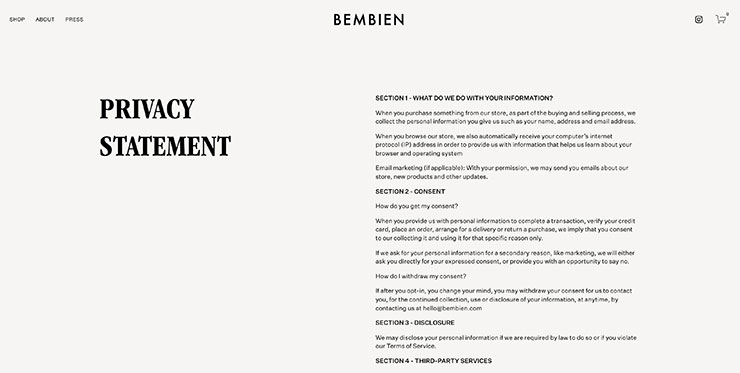 BEMBIEN-privacy-policy