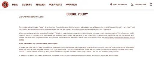 Chipotle-cookie-policy