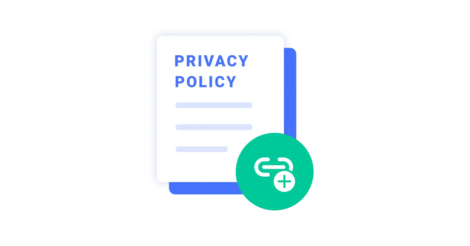 Custom privacy link feature icon allowing users to add custom privacy policy