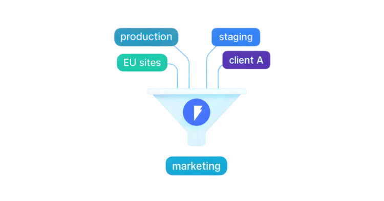 Tag Management feature icon for website organization and tracking tags