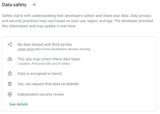 Google-Data-safety-section