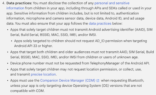 Google-Play-Families-Policies