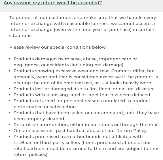 LL-Bean-return-merchandise-conditions-clause