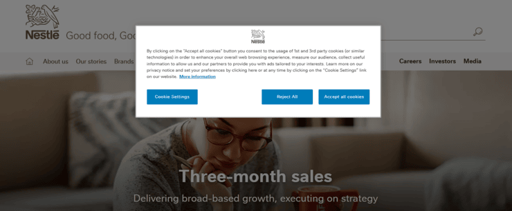 Nestle_Cookie Consent Pop Up