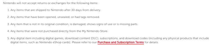 Nintendo-easy-to-read-no-refund-policy