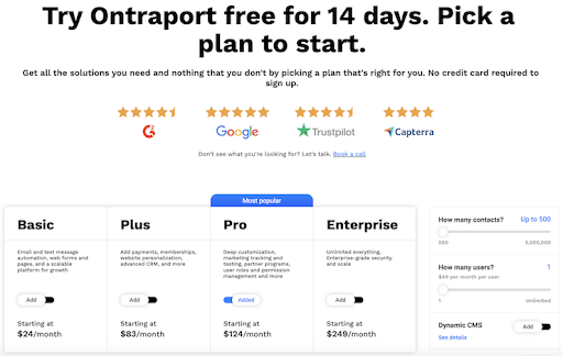 Ontraport-CRM-solution-price