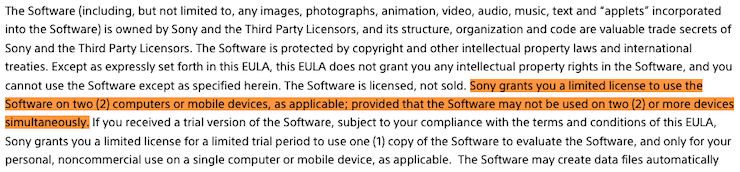 Sony-EULA-Site-Licenses