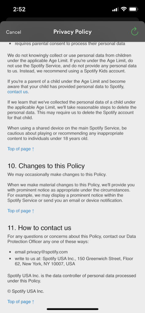 Privacy Policy for iOS Apps - Free Privacy Policy