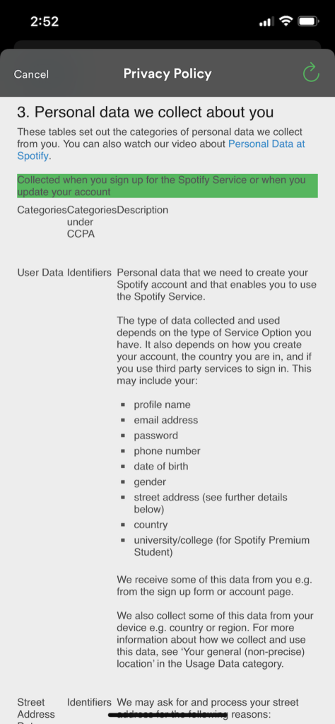 Spotify-privacy-policy-easy-to-read-tables