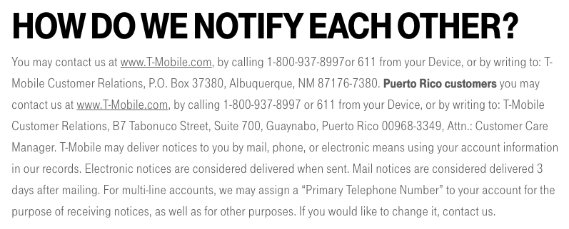 T-Mobile contact options