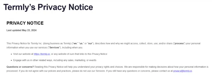 Termly_Privacy Notice