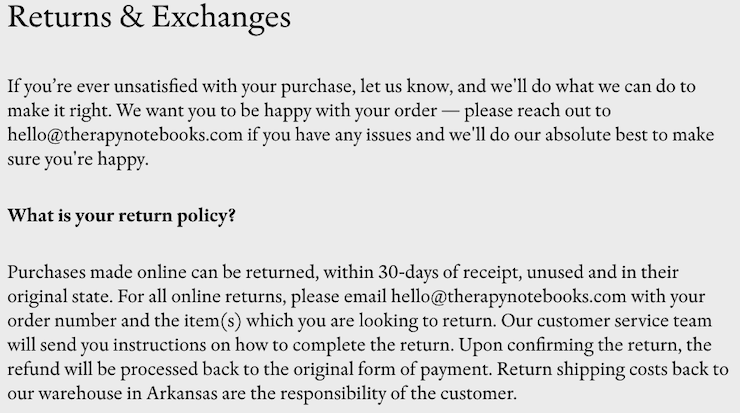 Exchange or Re-Shipping Fee