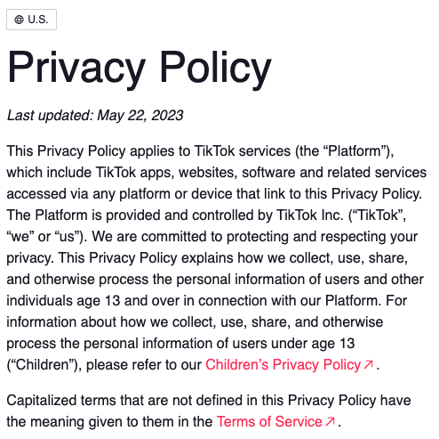 TikTok-privacy-policy