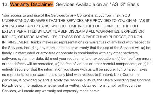 Tumblr-terms-of-service-example-warranty-disclaimer