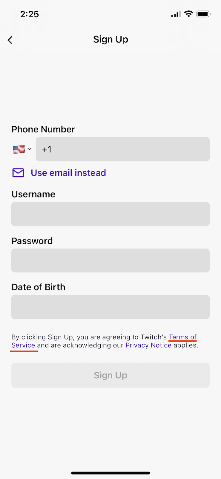 Twitch-mobile-app-terms-and-conditions-display-new-users-sign-up
