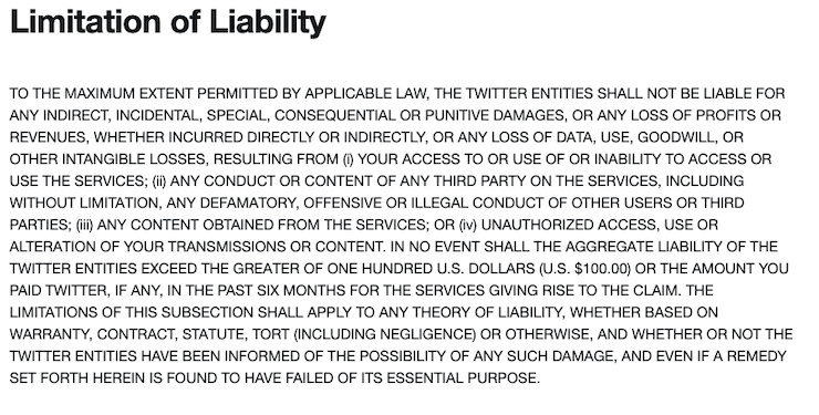 Twitter-terms-of-service-liability-disclaimer