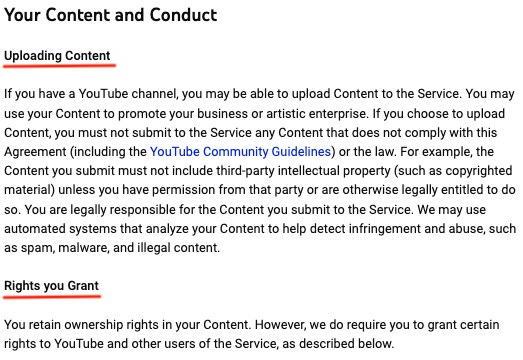 YouTube-contribution-clause-terms-and-conditions