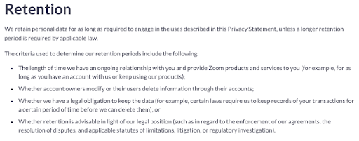 Zoom-privacy-policy-Data-Retention-Policy