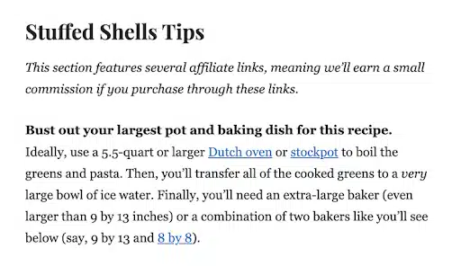 affiliate Cookie and Kate detailed description