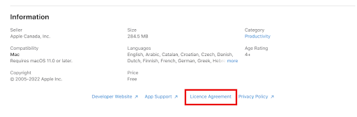 apple download page eula