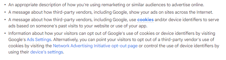 adwords privacy policy