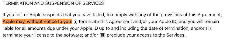 itune - terms and conditions agreement