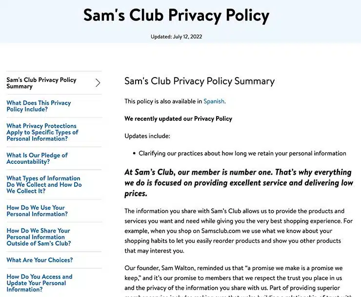 sams-club-privacy-policy
