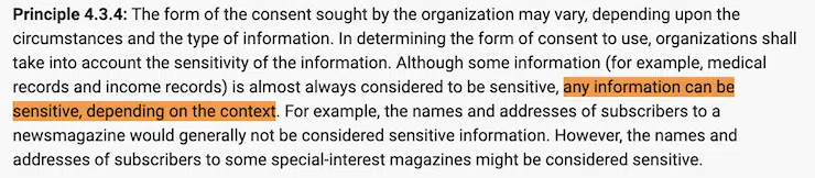 sensitive-information-under-PIPEDA
