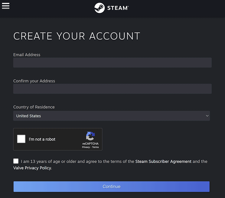 steam subscriber agreement checkbox example