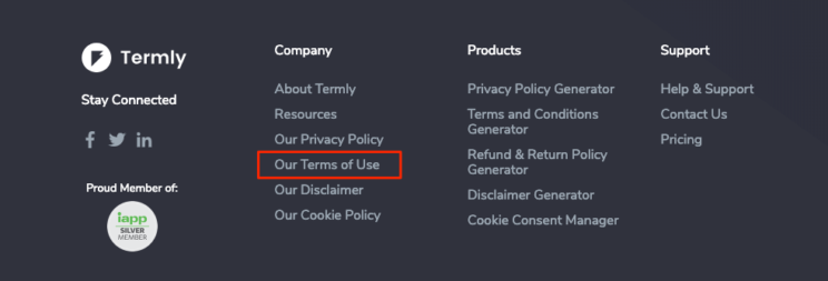 termly terms of use